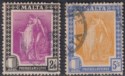 Click for more photos and details Malta 1922 KGV Figure 2sh6d, 5sh Used SG136-137 cat £70