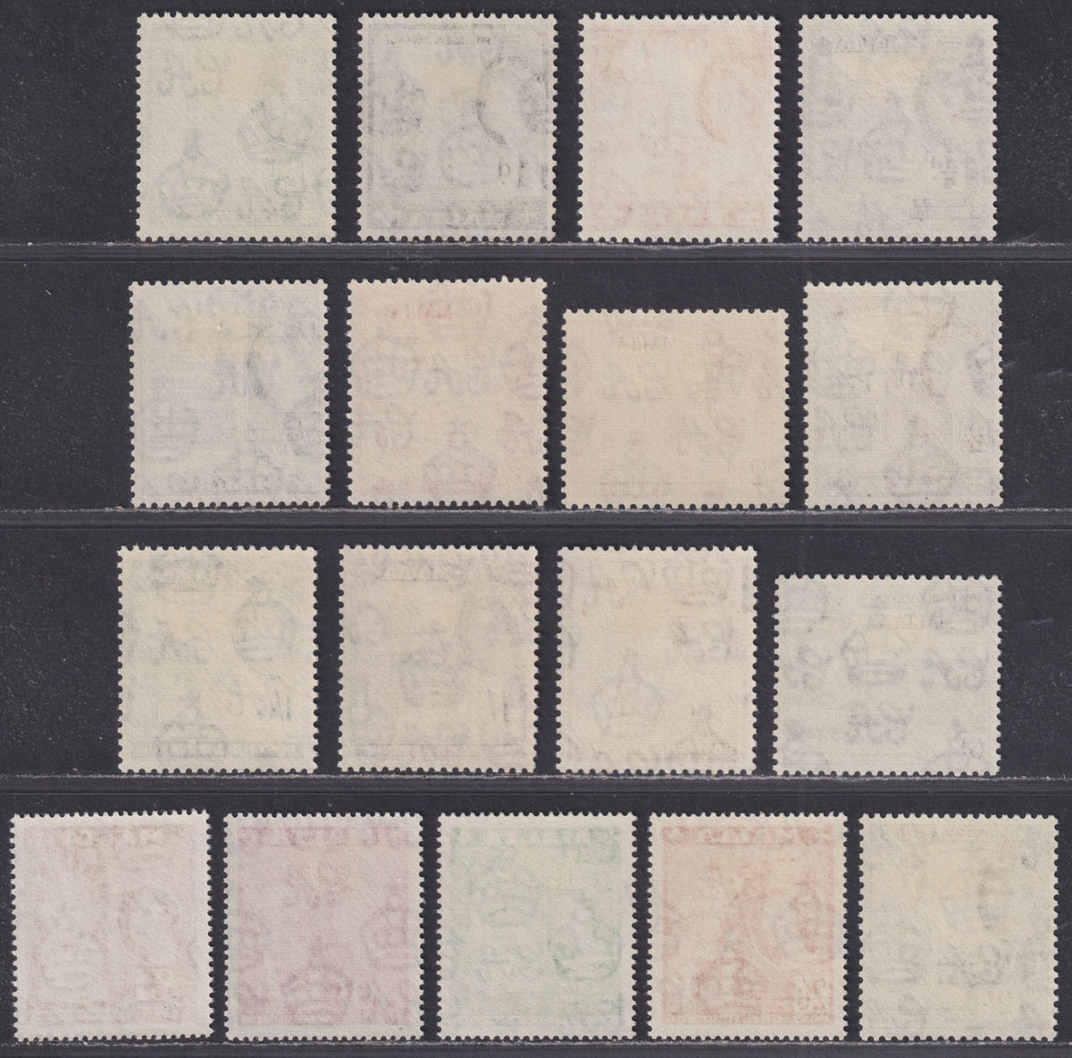 Malta 1956 Queen Elizabeth II Set Mint SG266-282 cat £140