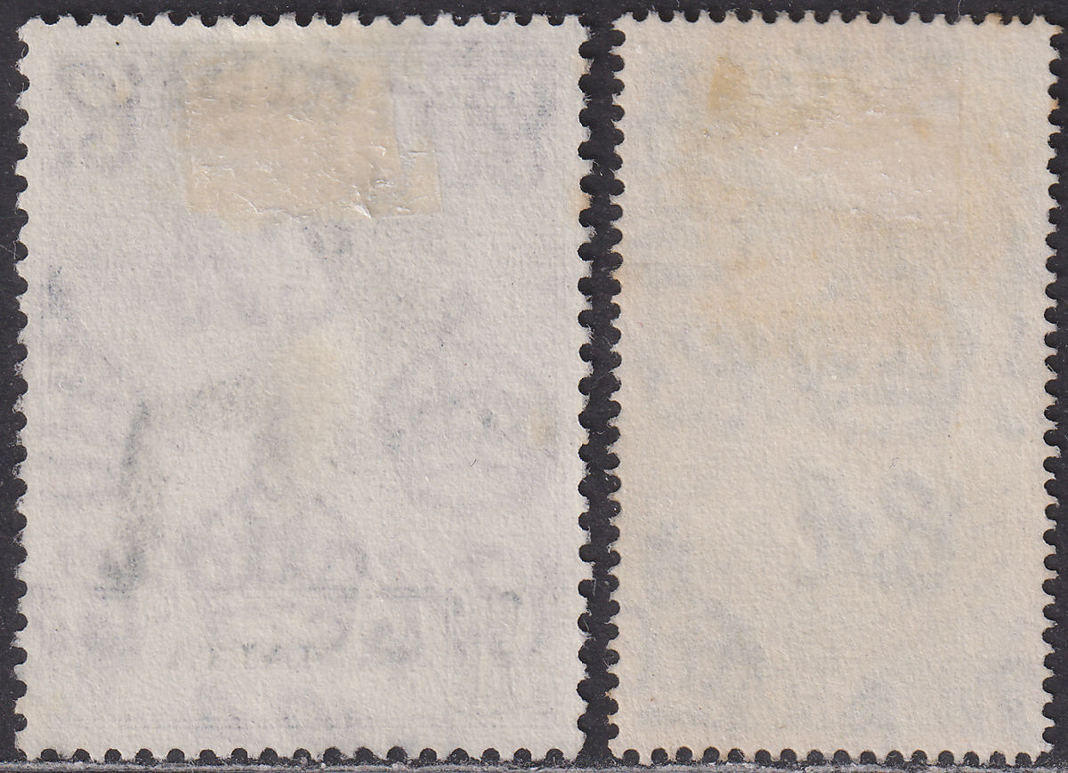 Malta 1949 KGVI Royal Silver Wedding 1d Green, £1 Indigo Used SG249-250 cat £45