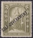 Click for more photos and details Malta 1922 KGV Self Government 2sh6d Olive-Grey Mint SG112 cat £35