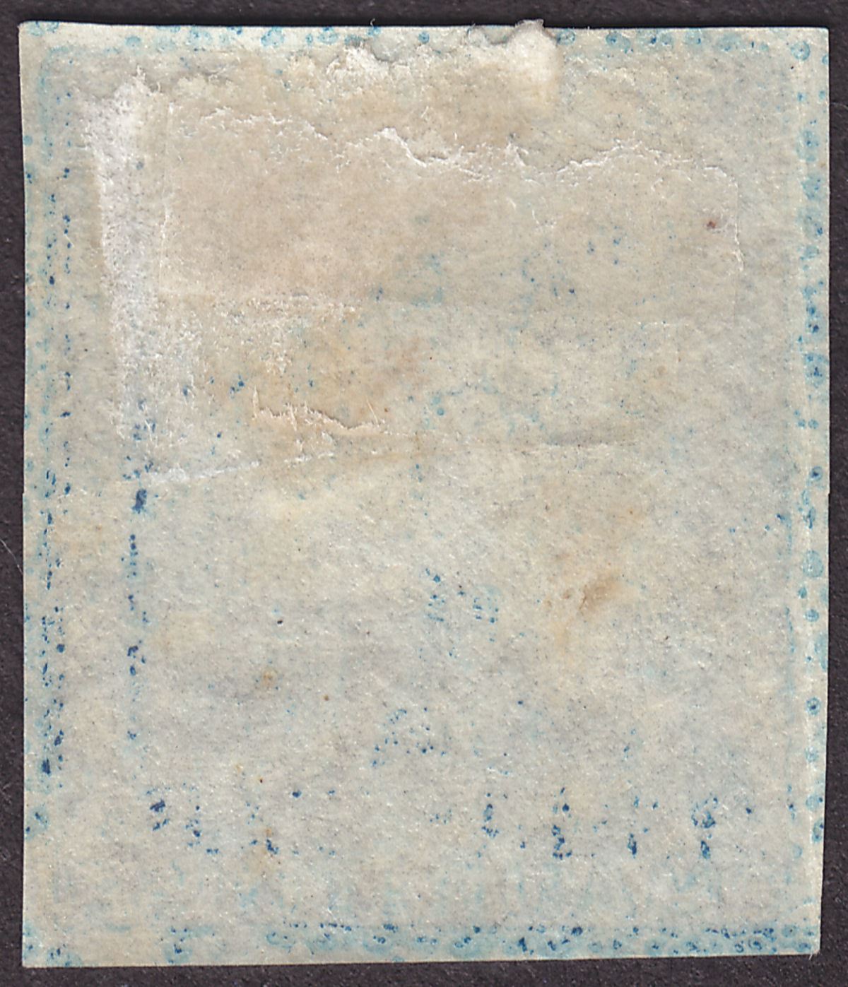 Mauritius 1858 QV Britannia Blue Imperf Unissued Mint SG31 four margins