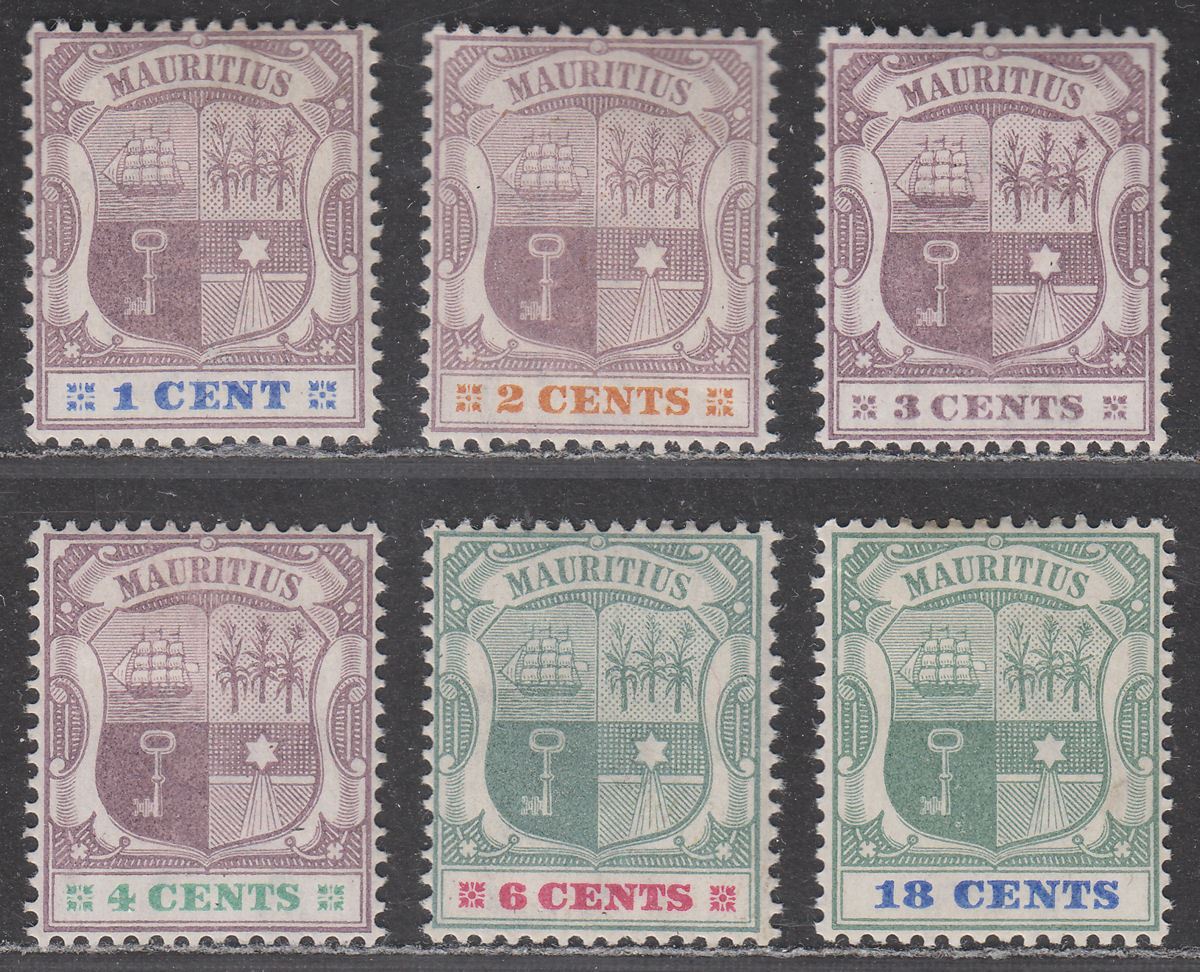 Mauritius 1895-99 Queen Victoria Set Mint SG127-132 cat £45