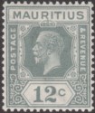 Mauritius 1934 King George V 12c Grey Type B UM Mint SG232b cat £23 MNH