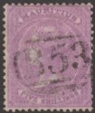 Click for more photos and details Mauritius 1865 Queen Victoria 5sh Bright Mauve Used SG72 cat £55