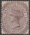 Click for more photos and details Mauritius 1880 QV 2r 50c Brown-Purple Mint SG100 cat £55 faults