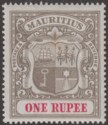 Click for more photos and details Mauritius 1902 KEVII 1r Grey-Black and Carmine Mint SG153 cat £65
