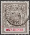 Click for more photos and details Mauritius 1902 KEVII 1r Grey-Black and Carmine Used SG153 cat £55