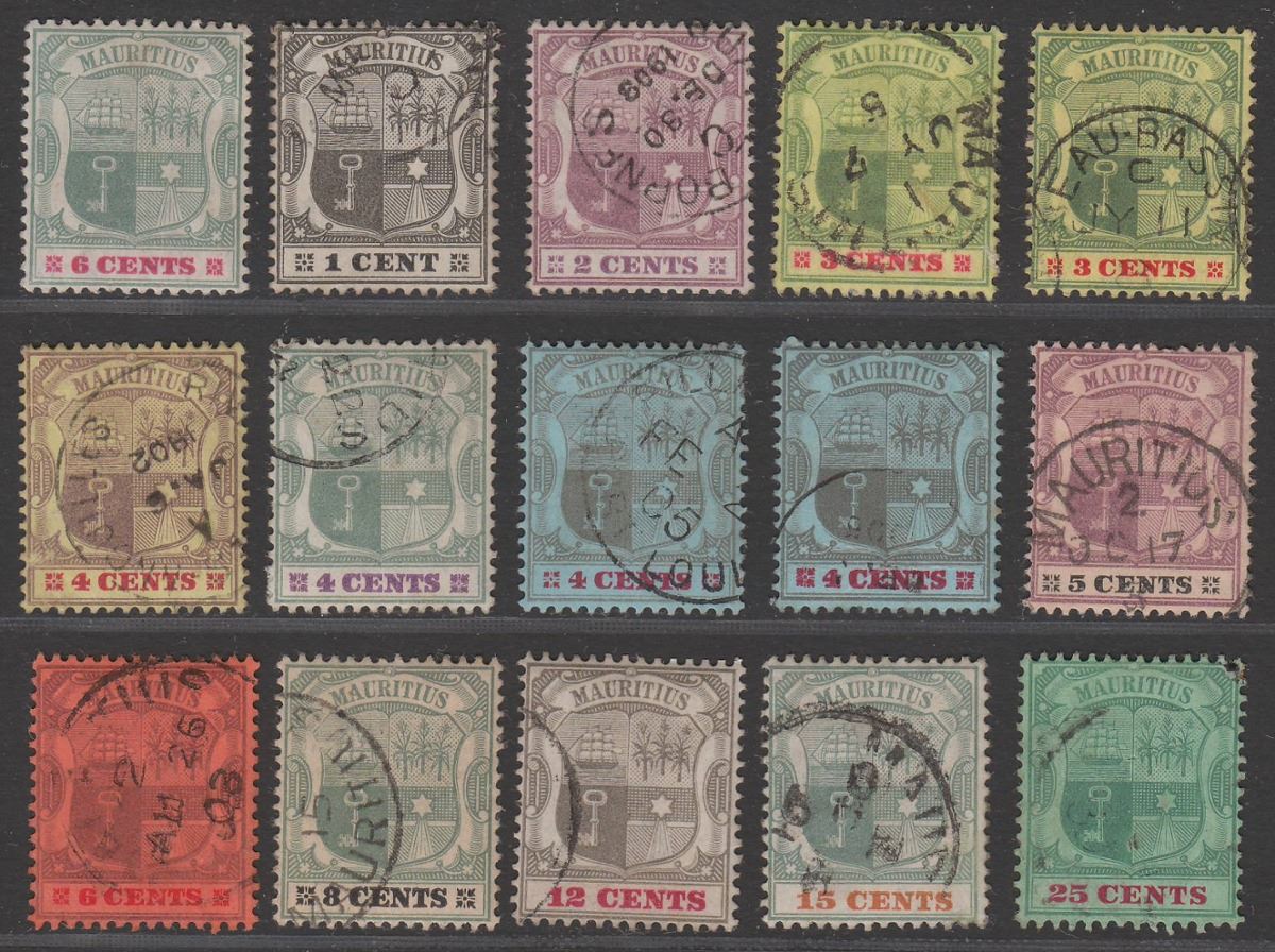 Mauritius 1900 King Edward VII Part Set to 25c Used