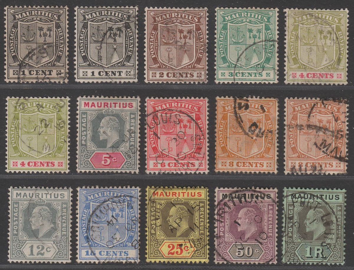 Mauritius 1910 King Edward VII Set to 1r Used SG181-192