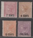 Click for more photos and details Mauritius 1878 Queen Victoria Surcharge Part Set to 2r.50 Mostly Mint