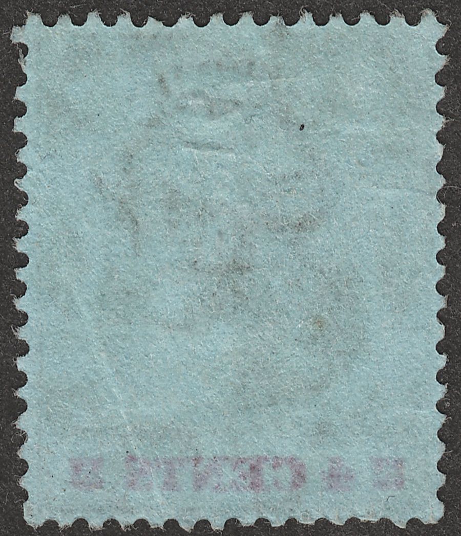 Mauritius 1904 KEVII 4c Black + Carmine on Blue wmk Crwn CA Inverted Used SG143w