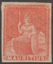 Click for more photos and details Mauritius 1861 QV Britannia 6d Vermilion Imperf Mint SG28 cat £65 four margins