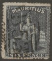 Click for more photos and details Mauritius 1862 QV Britannia 6d Slate Perforated Used SG54 cat £110