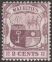 Click for more photos and details Mauritius 1905 KEVII 2c Dull and Bright Purple Chalky wmk Multi CA Mint SG165a