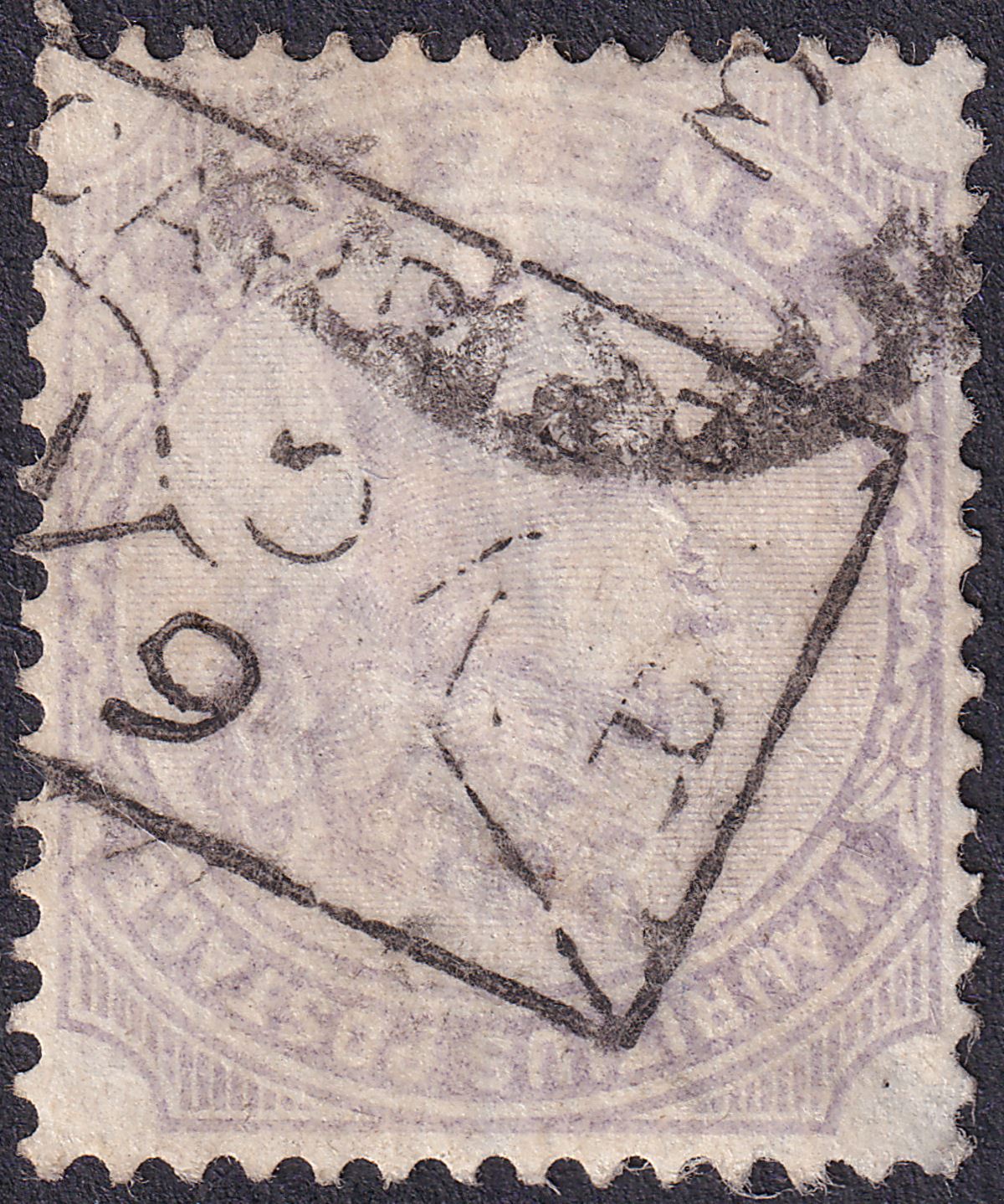 Mauritius 1893 QV 1c Pale Violet Used SG101 with CARRIER Envelope Postmark