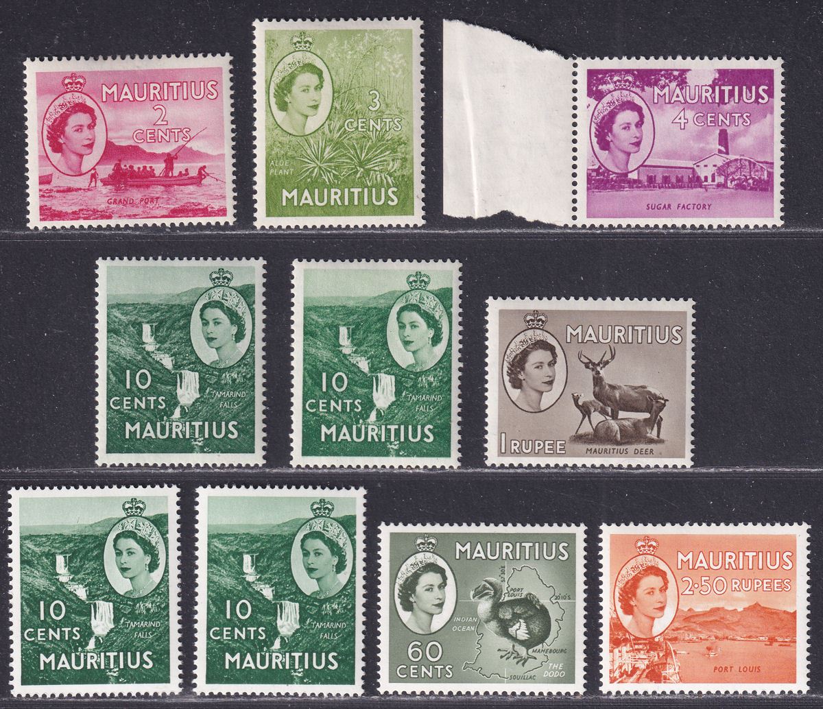 Mauritius 1953-65 Queen Elizabeth II Selection to 2r50 inc 1963 Set Mint