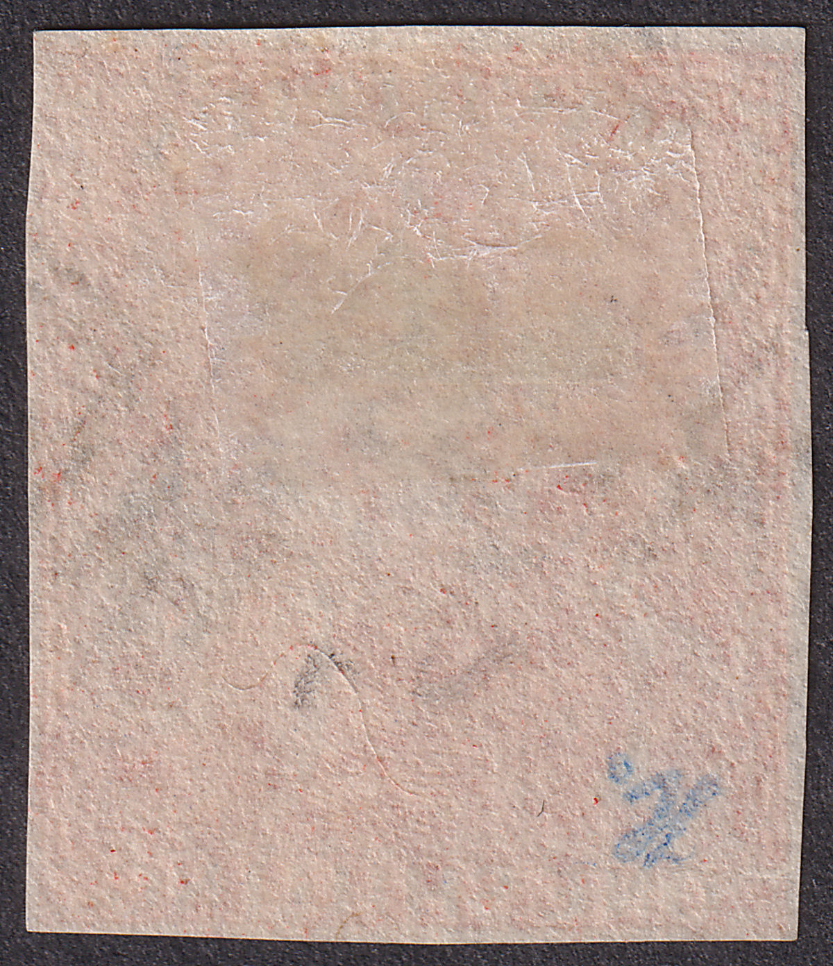 Mauritius 1859 QV Britannia 1sh Vermilion Imperf Used SG34 cat £85