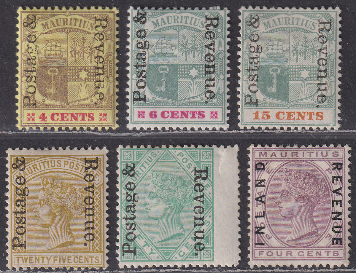 Mauritius 1902 Queen Victoria Overprint Short Set to 50c Mint SG157-161