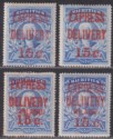 Mauritius 1904 KEVII Express Delivery 15c on 15c Surcharges Mint SG E1-E3