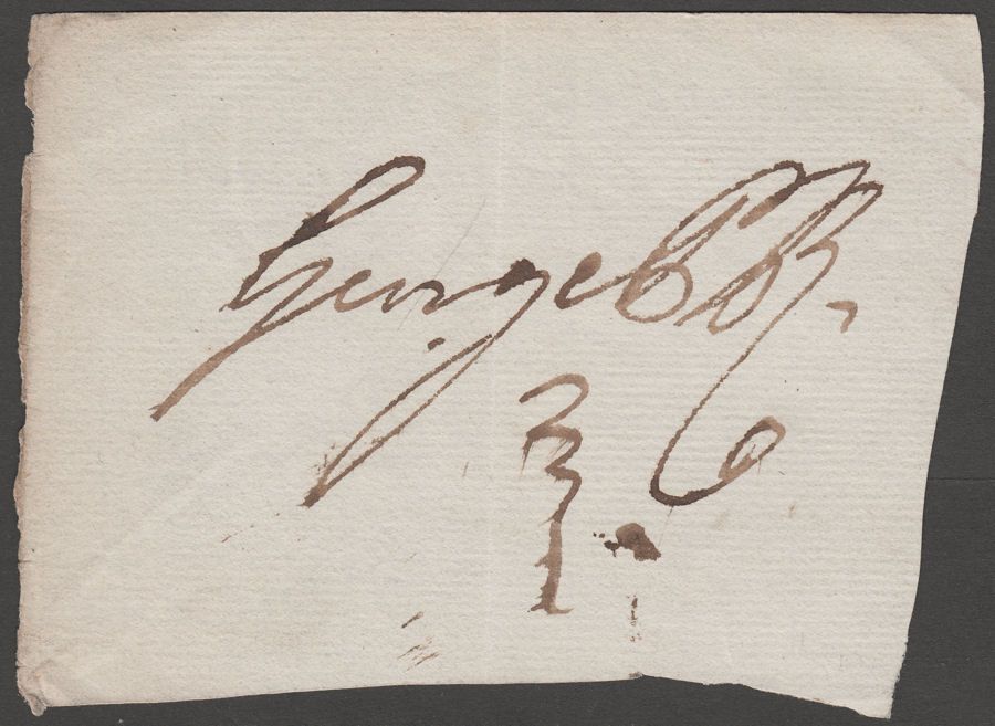 King George IV Signature on Military Document Fragment