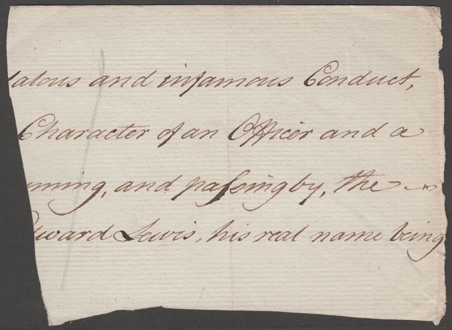 King George IV Signature on Military Document Fragment
