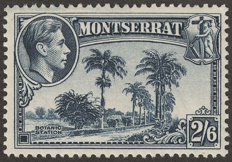 Montserrat 1938 KGVI 2sh6d Slate-Blue perf 13 Mint SG109