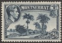 Click for more photos and details Montserrat 1938 KGVI 2sh6d Slate-Blue perf 13 Mint SG109