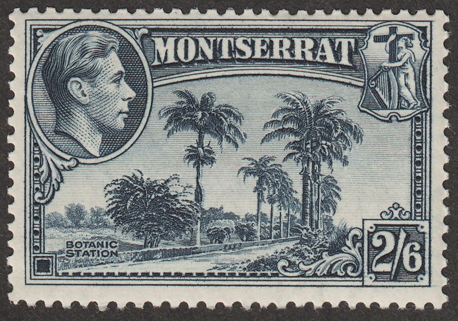 Montserrat 1938 KGVI 2sh6d Slate-Blue perf 13 Mint SG109