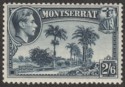 Click for more photos and details Montserrat 1938 KGVI 2sh6d Slate-Blue perf 13 Mint SG109