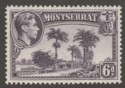 Click for more photos and details Montserrat 1938 KGVI 6d Violet perf 13 Mint SG107