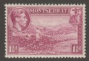 Click for more photos and details Montserrat 1938 KGVI 1½d Purple perf 13 Mint SG103