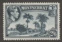 Click for more photos and details Montserrat 1943 KGVI 2sh6d Slate-Blue perf 14 Mint SG109a