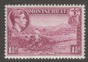 Click for more photos and details Montserrat 1938 KGVI 1½d Purple perf 13 Mint SG103