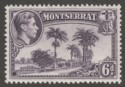 Montserrat 1938 KGVI 6d Violet perf 13 Mint SG107