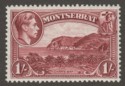 Click for more photos and details Montserrat 1938 KGVI 1sh Lake perf 13 Mint SG108