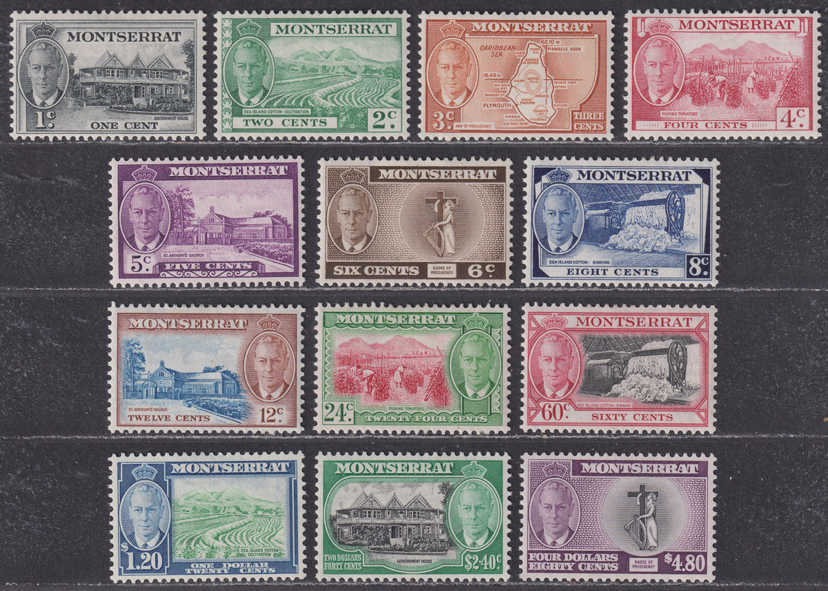 Montserrat 1951 King George VI Set Mint SG123-135 cat £80
