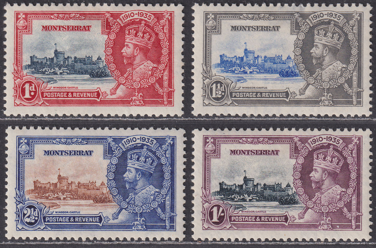 Montserrat 1935 KGV Silver Jubilee Set Mint SG94-97 cat £11 - thin