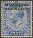 Click for more photos and details Morocco Agencies British 1925 KGV 2½d Blue Overprint Type B Mint SG58a