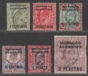 Click for more photos and details Morocco Agencies Spanish 1907 KEVII Surcharge Part Set to 3p Used