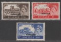 Click for more photos and details Morocco Agencies Tangier 1955 QEII Castles Overprint Set Used SG310-312 cat £55