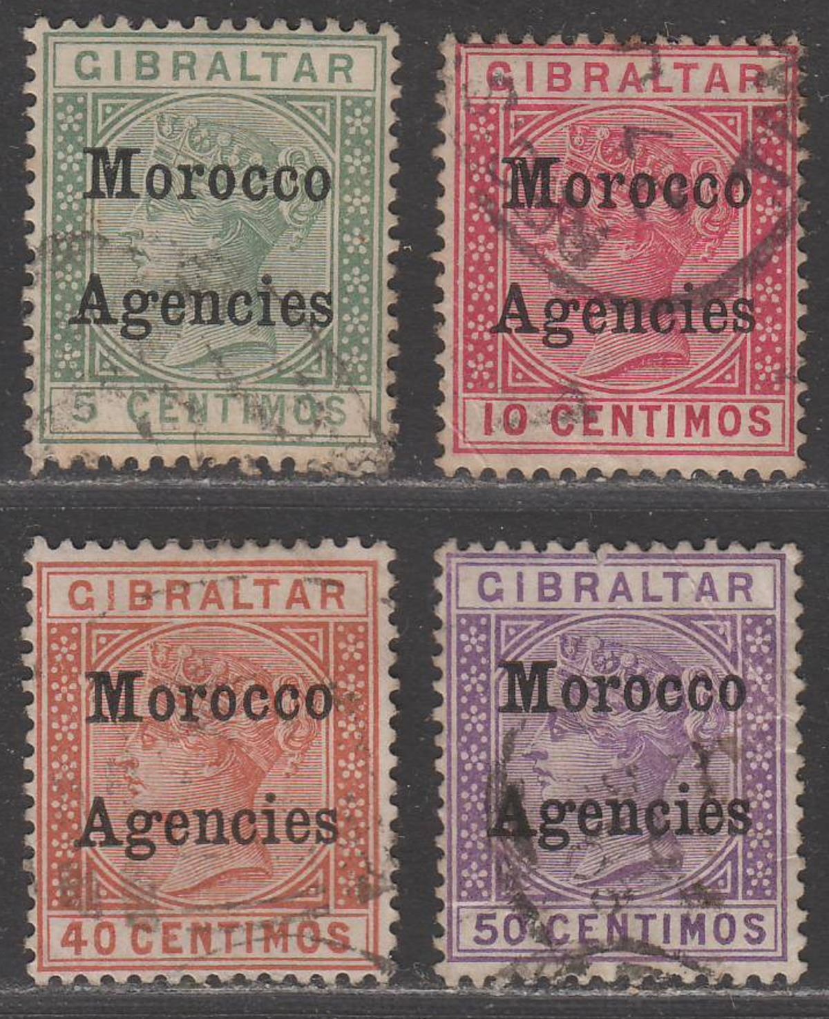 Morocco Agencies 1899 QV Overprint on Gibraltar Selection to 50c Used cat £60