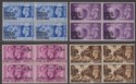 Click for more photos and details Morocco Agencies 1948 KGVI Spanish Currency Olympic Games Surch Block Set Mint