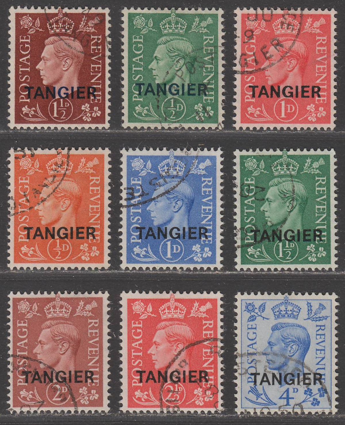Morocco Agencies 1940-50 KGVI Tangier Overprint Selection to 4d Used