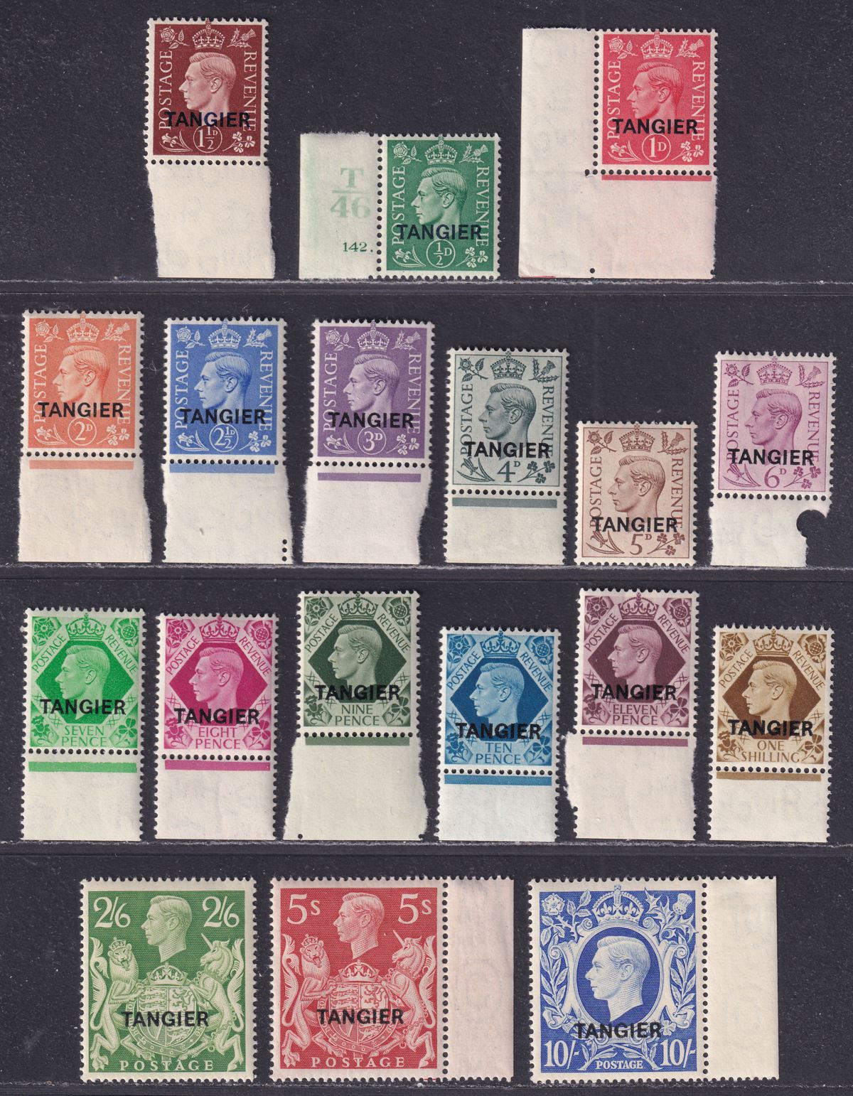 Morocco Agencies Tangier 1949 KGVI Overprint Set UM Mint SG261-275 cat £130+ MNH