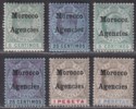 Morocco Agencies 1903-06 KEVII Overprint Selection to 2p Mint