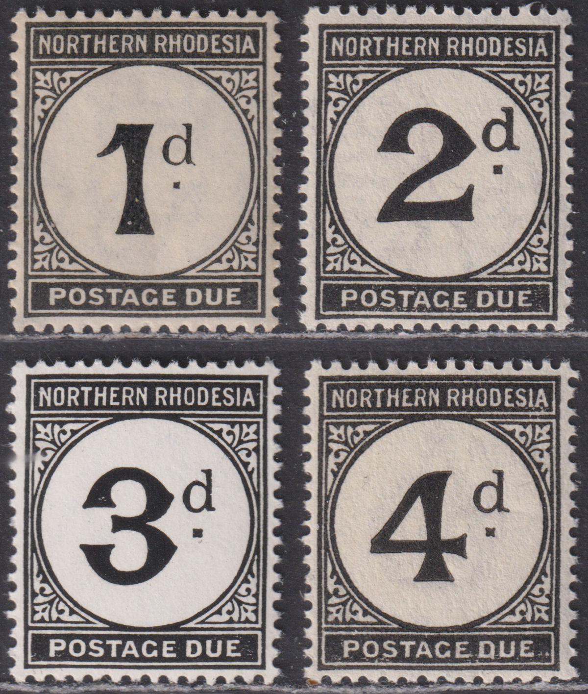 Northern Rhodesia 1929-52 KGV Postage Due Set Mint