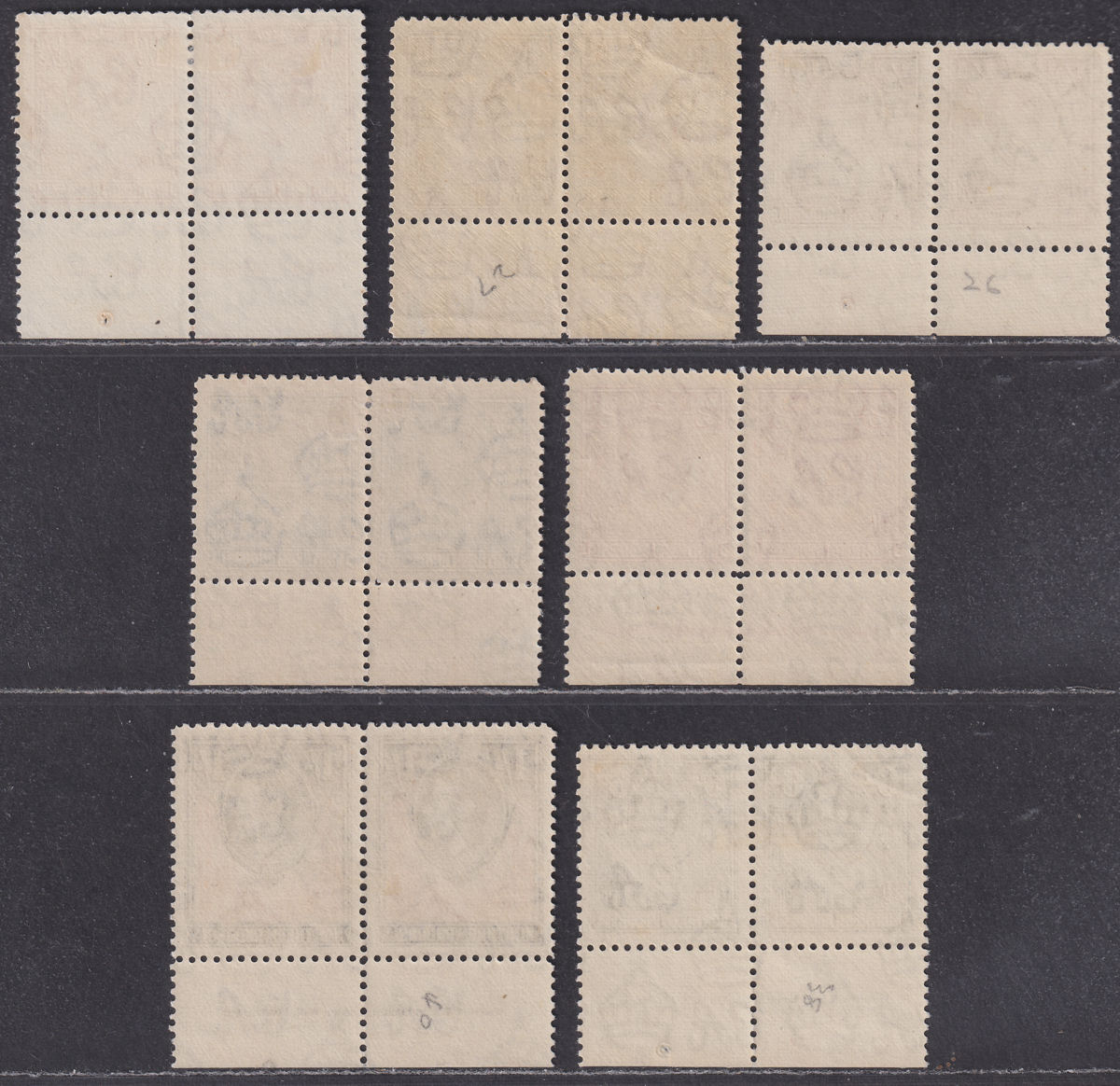Northern Rhodesia 1938-52 King George VI Imprint Pairs Part Set to 1sh Mint