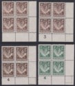 Click for more photos and details Northern Rhodesia 1938-51 KGVI 1d Blocks inc Plate Number Mint SG27-28