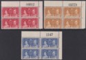 Click for more photos and details Northern Rhodesia 1937 KGVI Coronation Block Set w Sheet Numbers Mint SG22-24