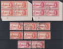 Click for more photos and details Northern Rhodesia 1946 KGVI Victory 1½d, 2d Plate 1B Blocks of 4 Used SG46-47